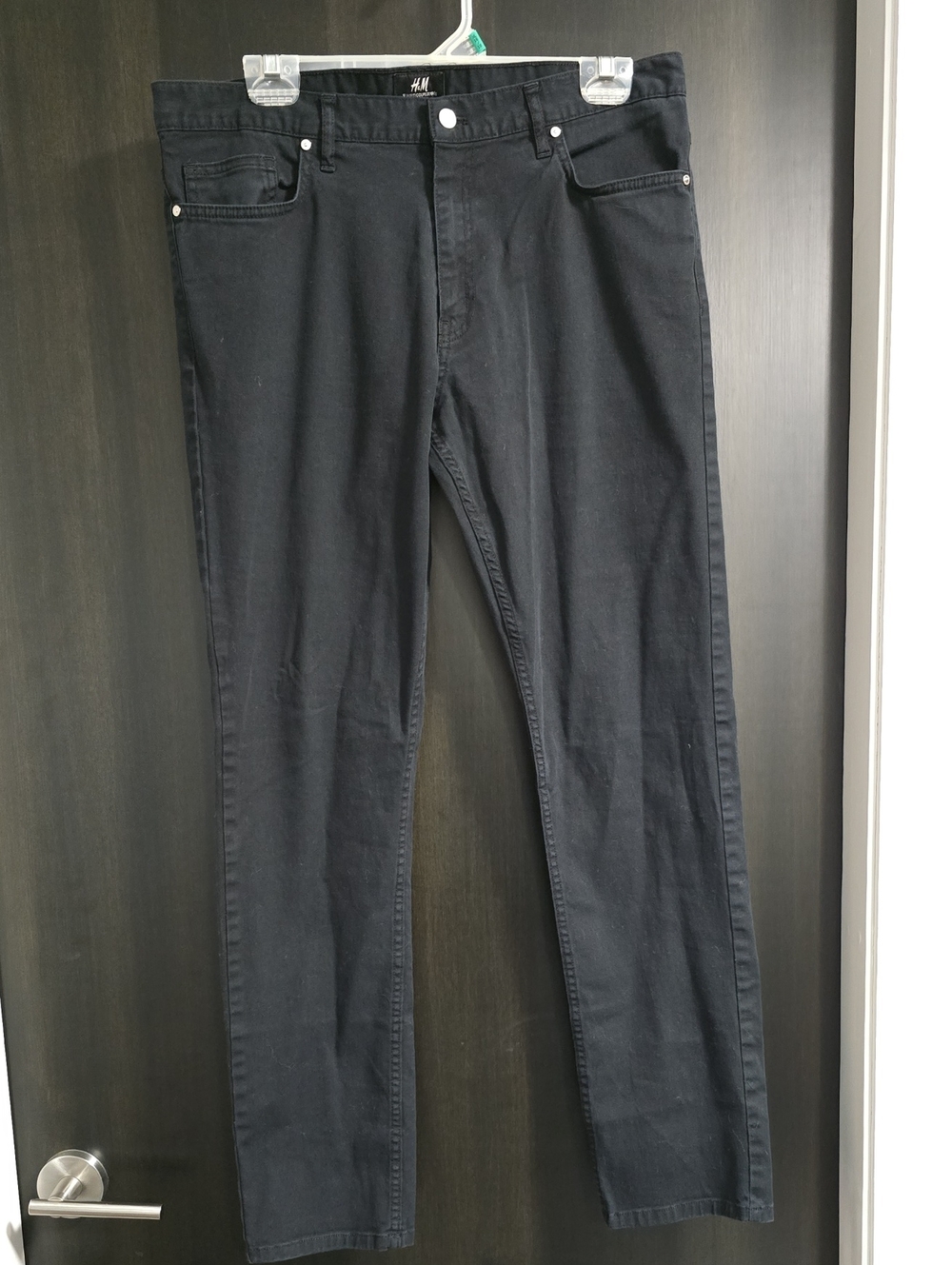 H&M Slim Straight Women's Jeans in Black, Size 32